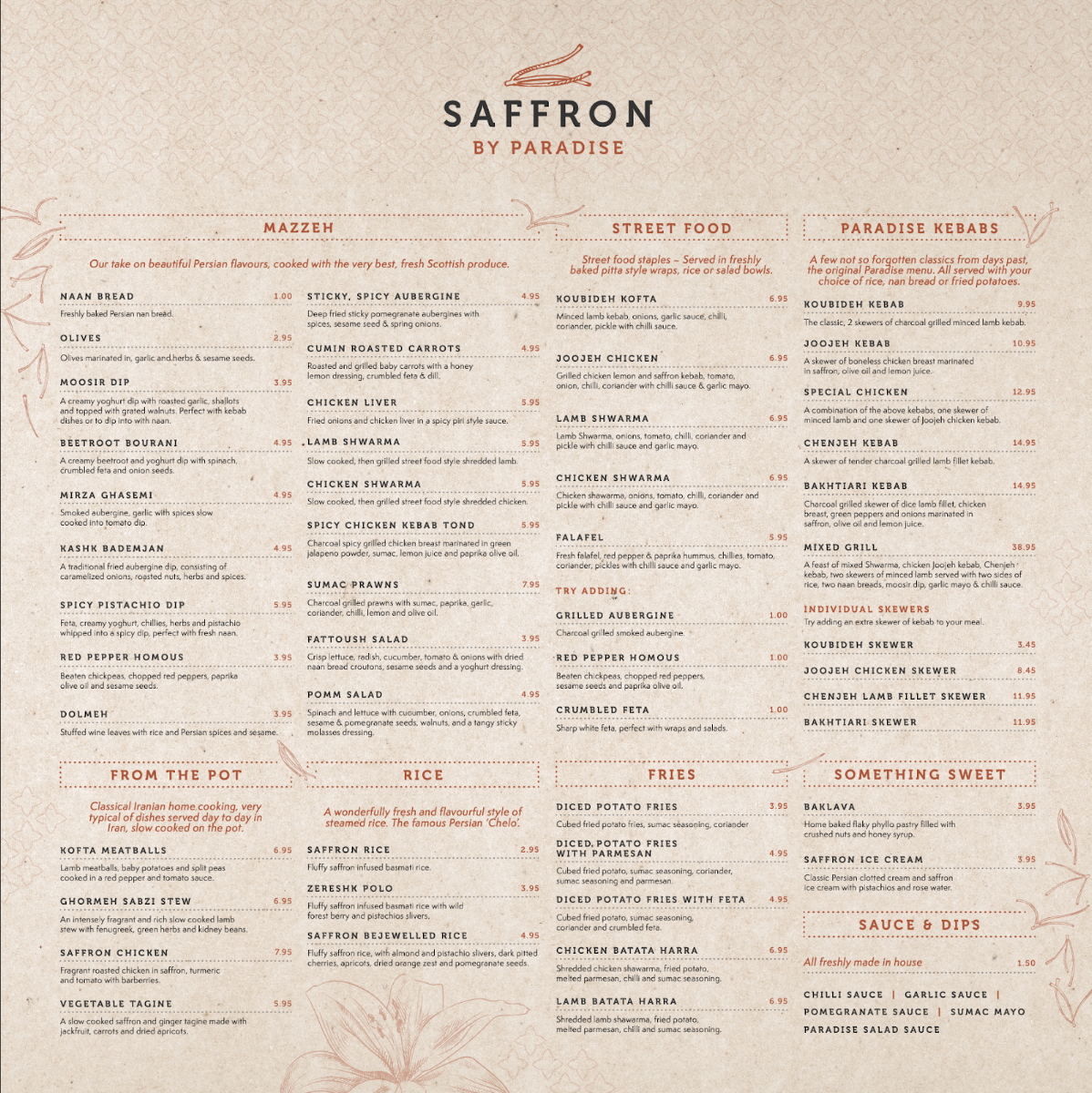 Saffron by Paradise Photo Menu 4