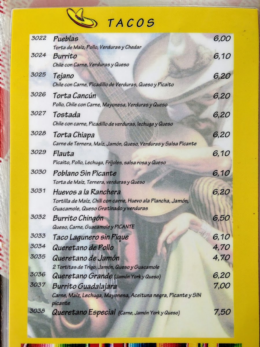Restaurante Cantina Guadalajara Photo Menu 3