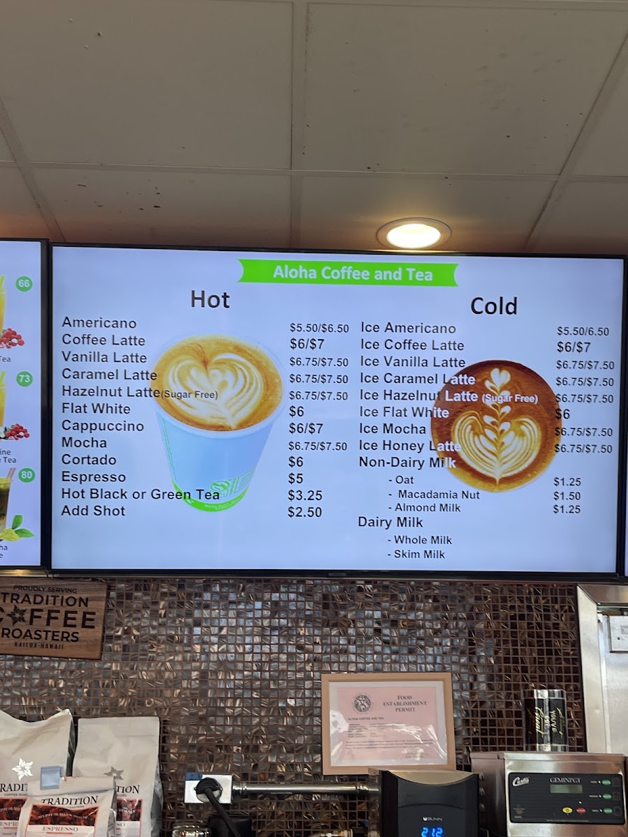 Aloha Coffee & tea Photo Menu 1