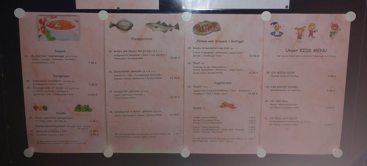 Restaurant Caprice Photo Menu 1
