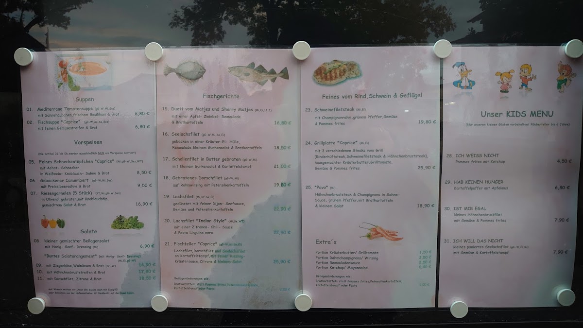 Restaurant Caprice Photo Menu 2