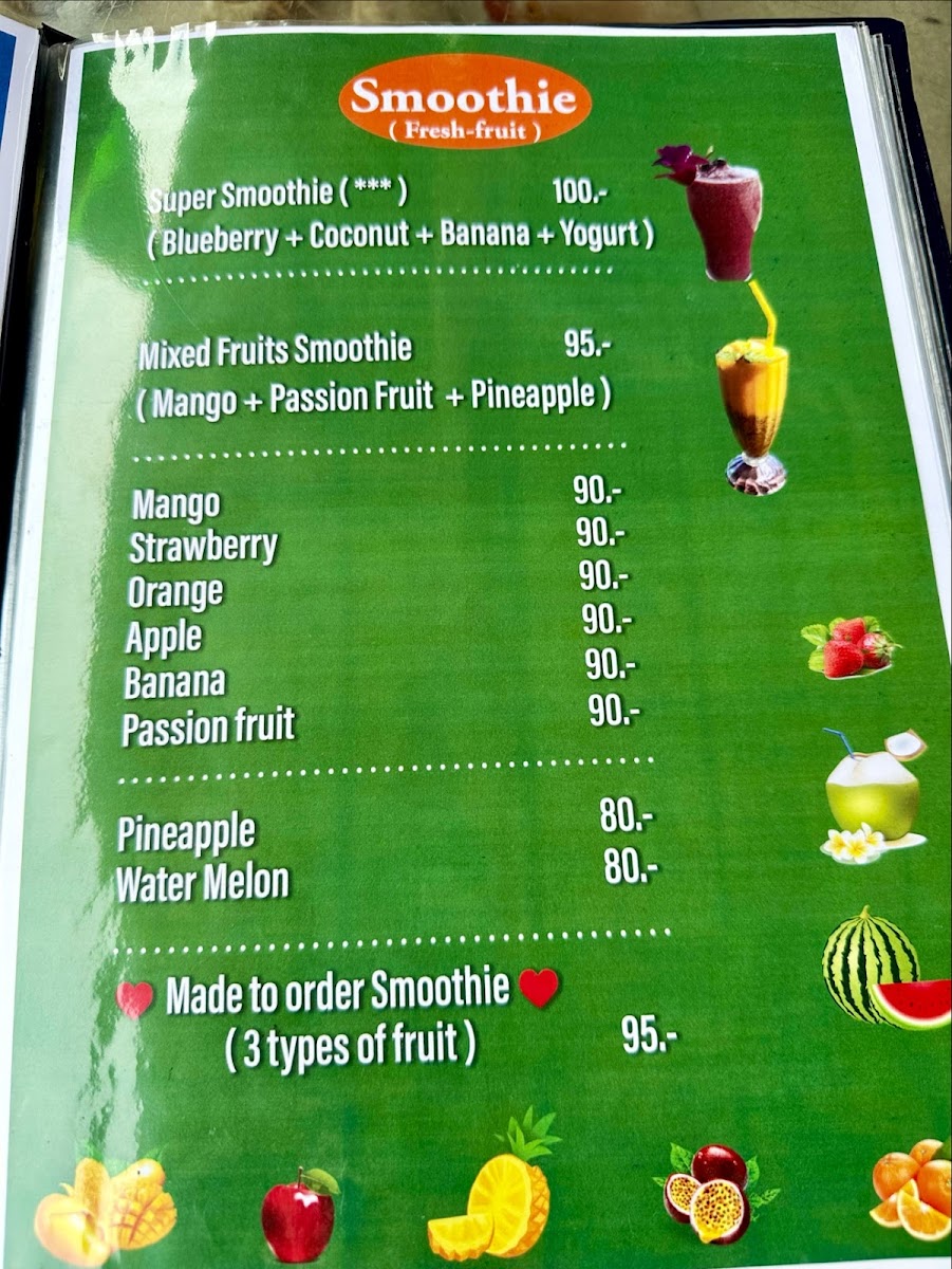 Sea Side Restaurant Hua-Hin Photo Menu 5