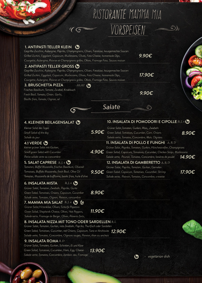 Ristorante Mamma Mia Photo Menu 1