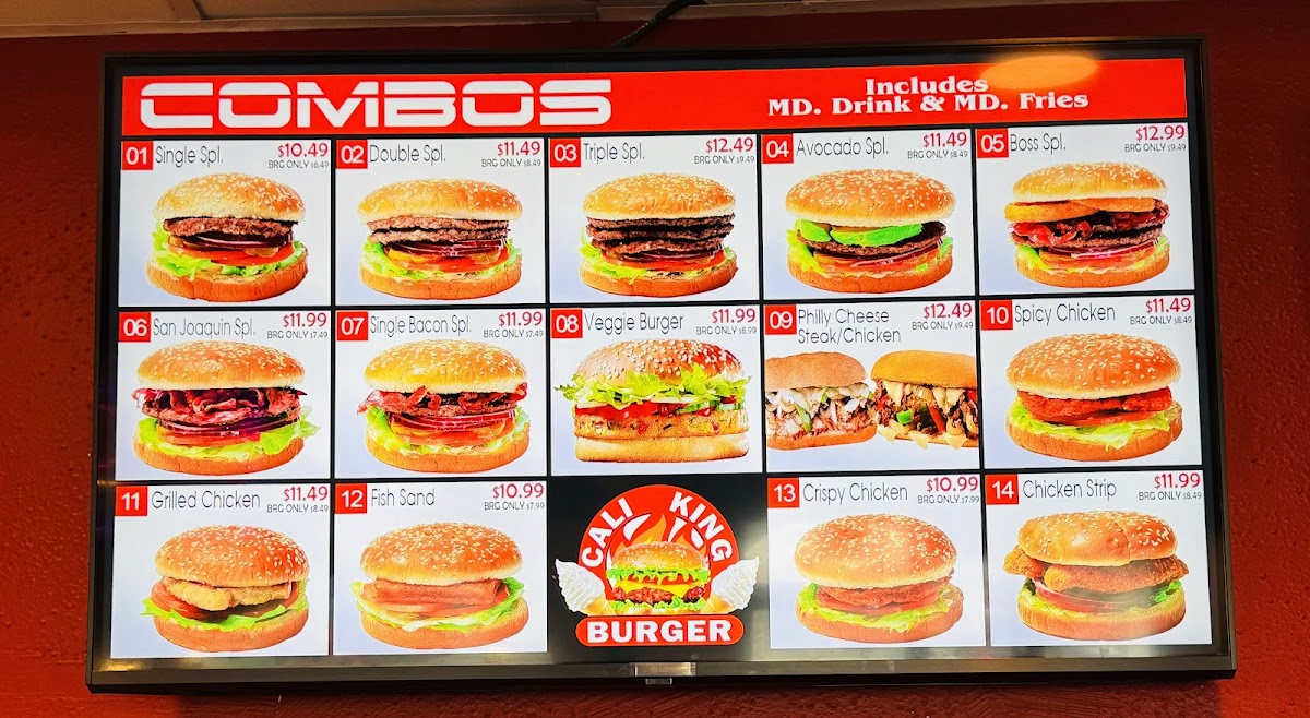 Cali King Burger Photo Menu 1
