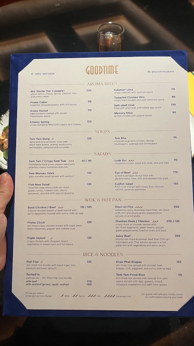 Goodtime Thai Authentic Restaurant Photo Menu 1
