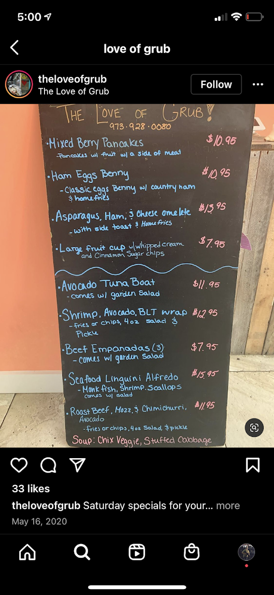 The Love of Grub Photo Menu 7