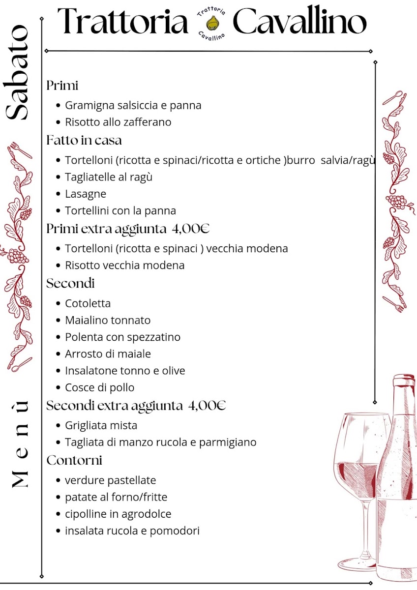 Trattoria Del Cavallino Photo Menu 1