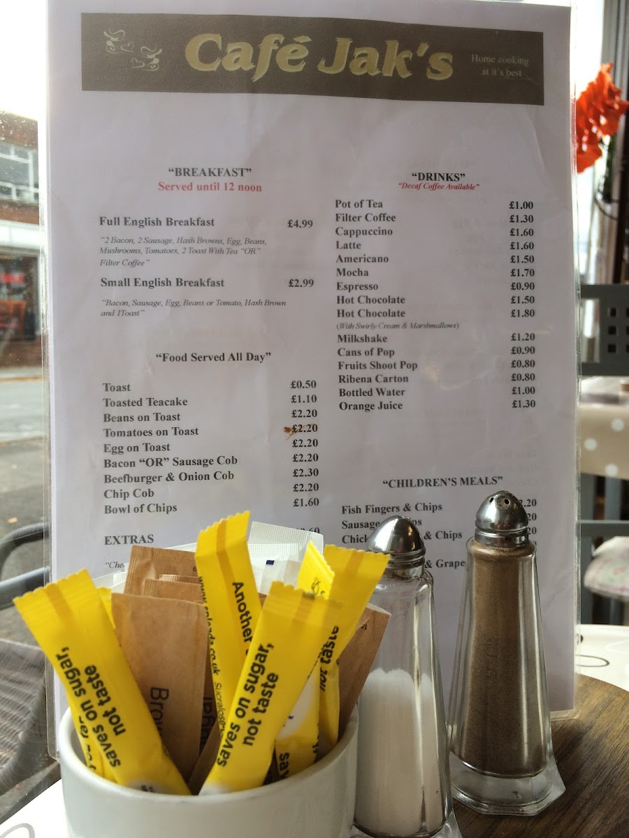 Café Jak's Home Cooking At Its Best Photo Menu 1
