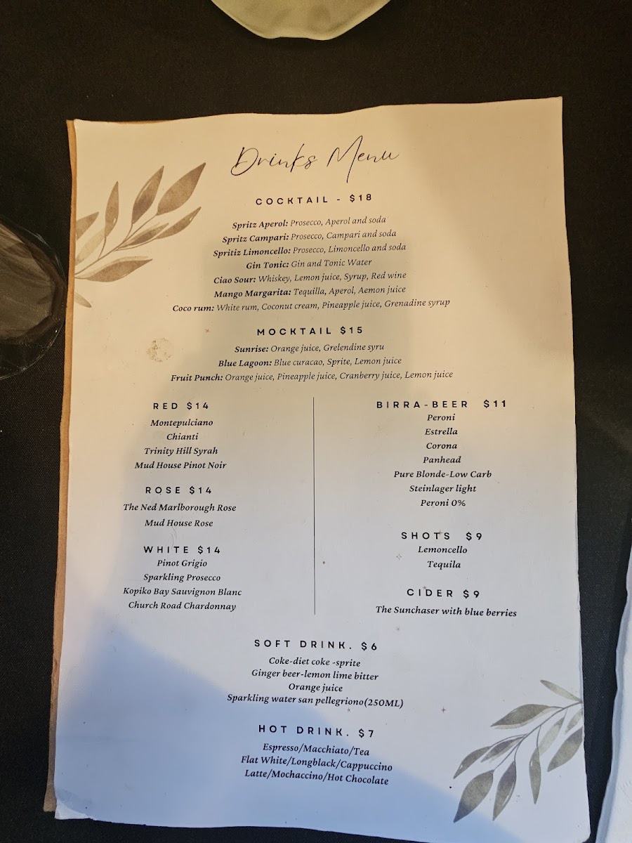 Ciao belli pasta and pizza Photo Menu 1