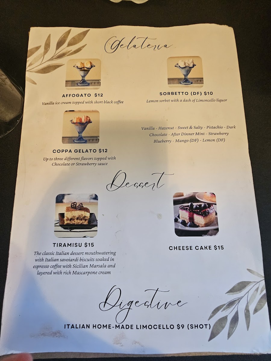 Ciao belli pasta and pizza Photo Menu 2