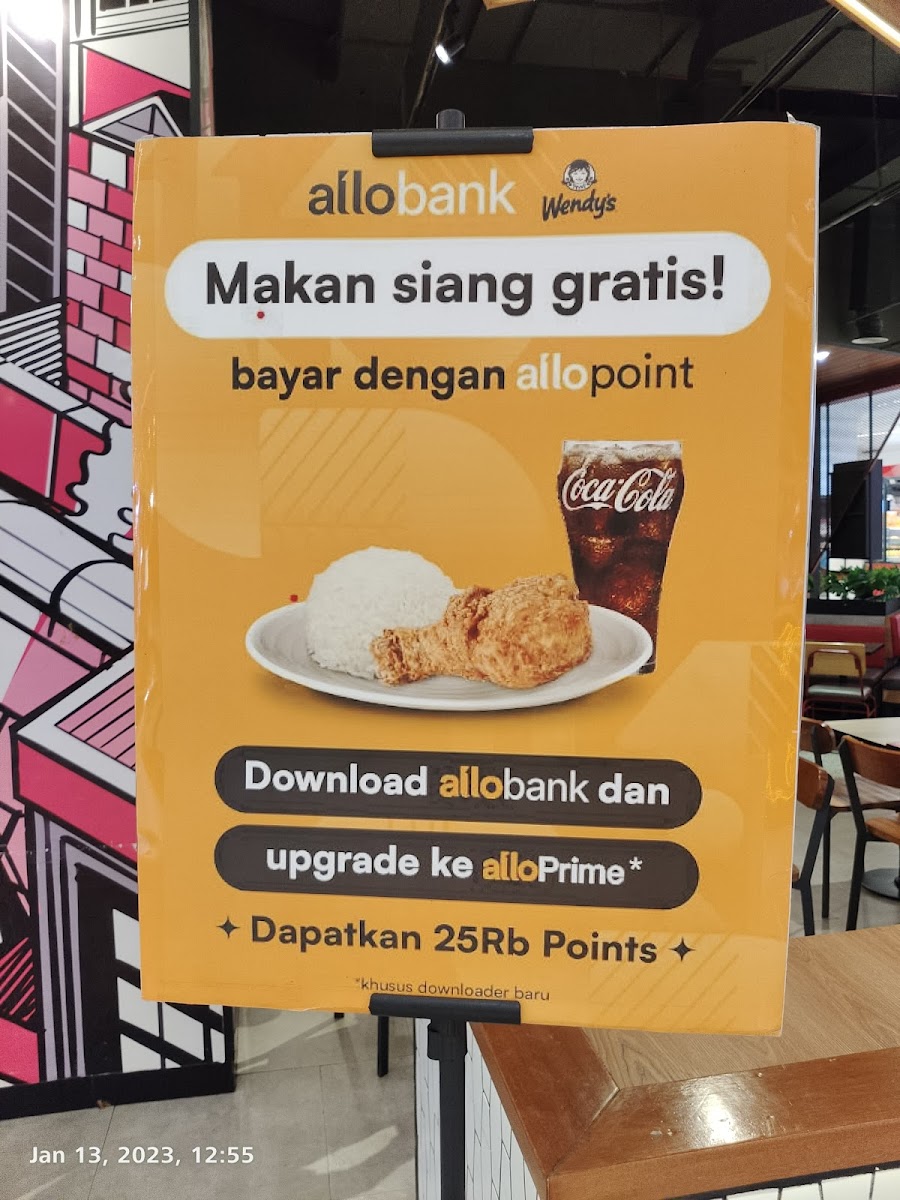 Wendy’s -TSM Cibubur lower ground Photo Menu 2