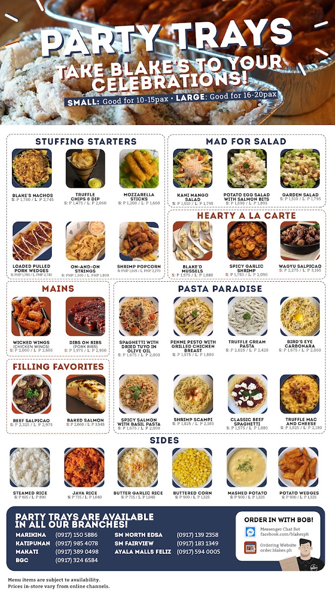 Blake's Wings & Steaks - SM City Fairview Photo Menu 10