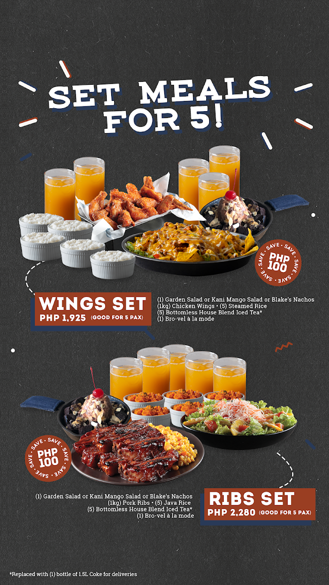 Blake's Wings & Steaks - SM City Fairview Photo Menu 7