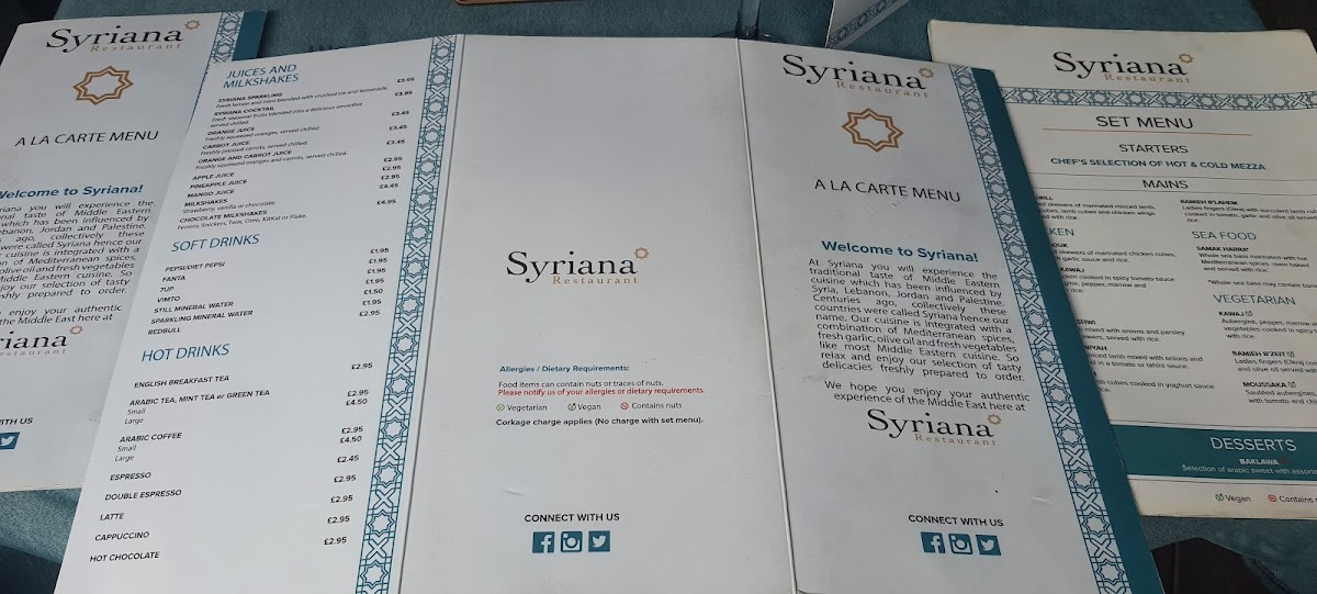 Syriana Restaurant Photo Menu 10