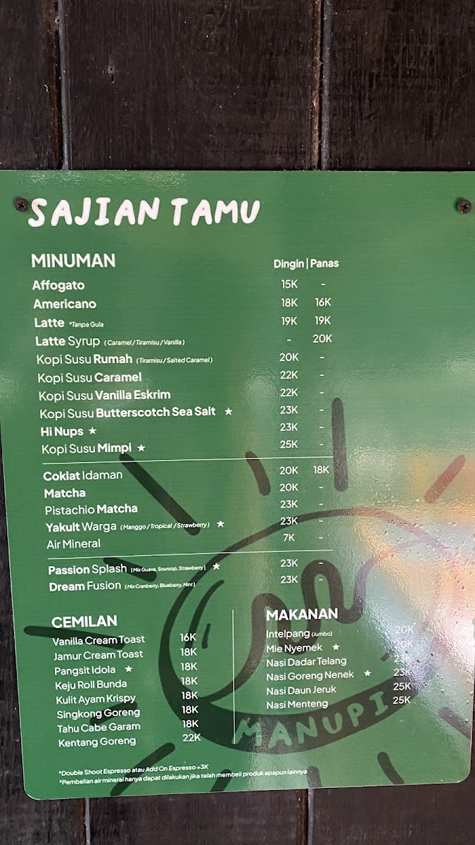 Rumah Kopi Manupi Photo Menu 4