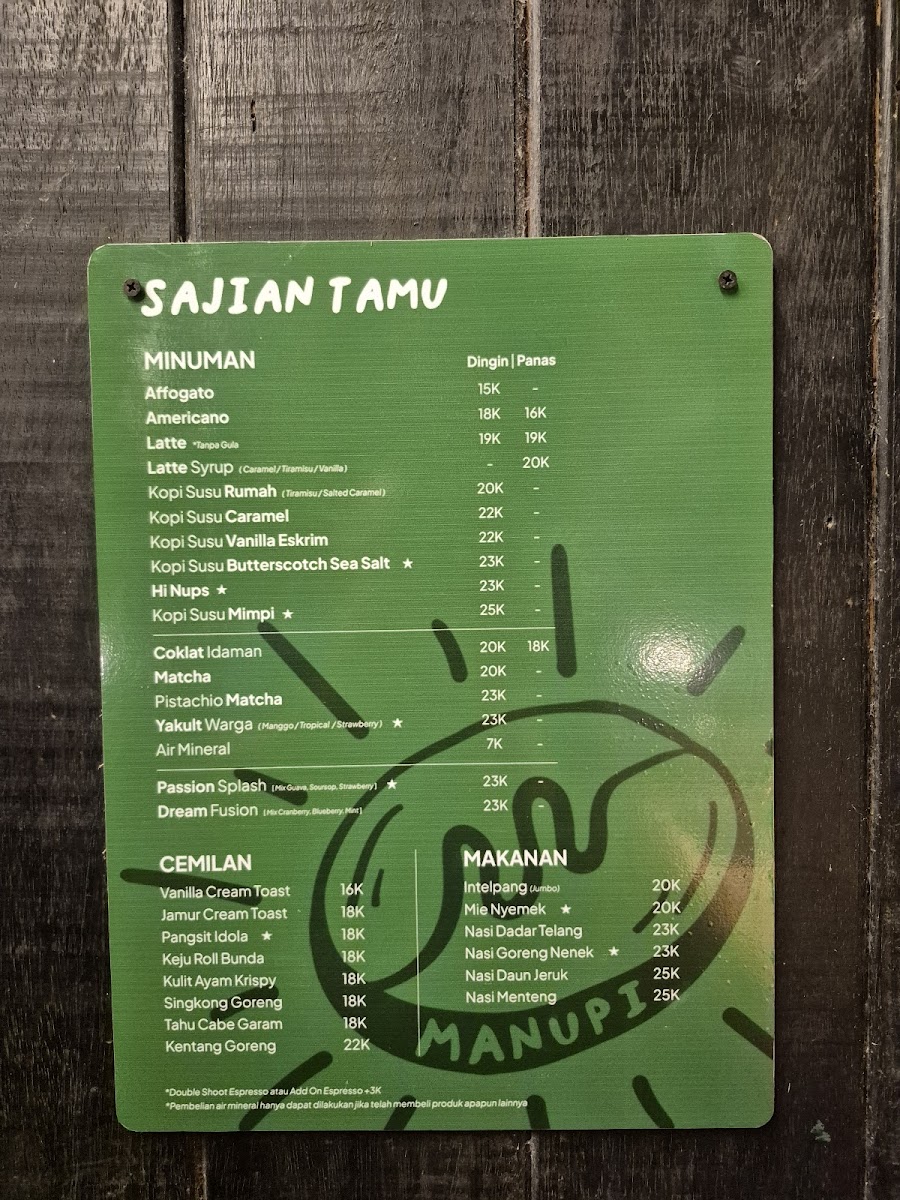 Rumah Kopi Manupi Photo Menu 5