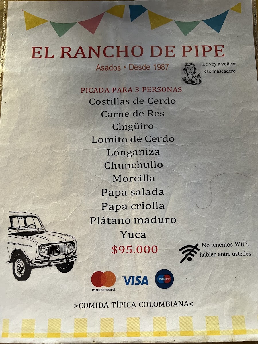 El Rancho de Pipe Restaurante Photo Menu 2