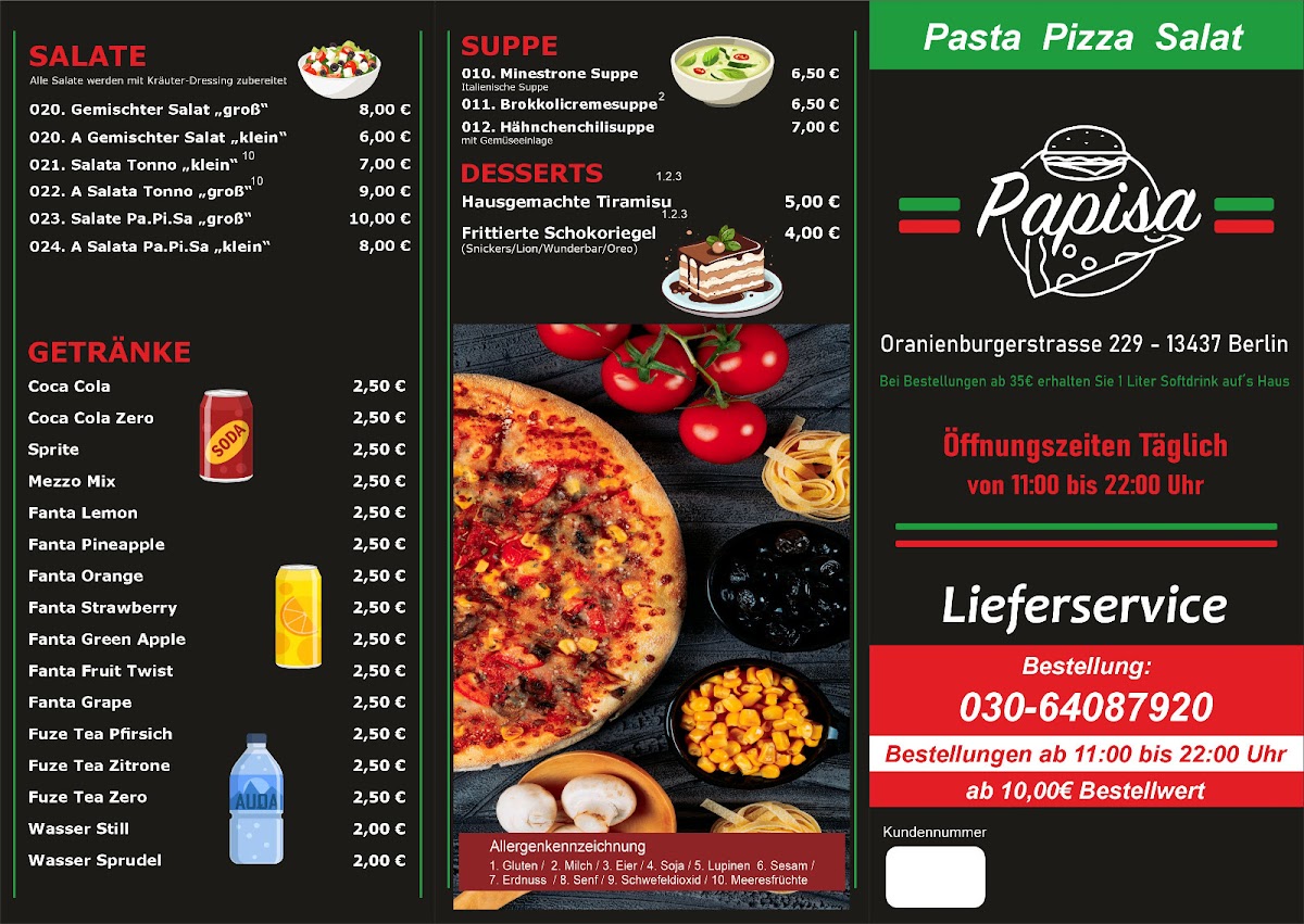 Papisa Photo Menu 2