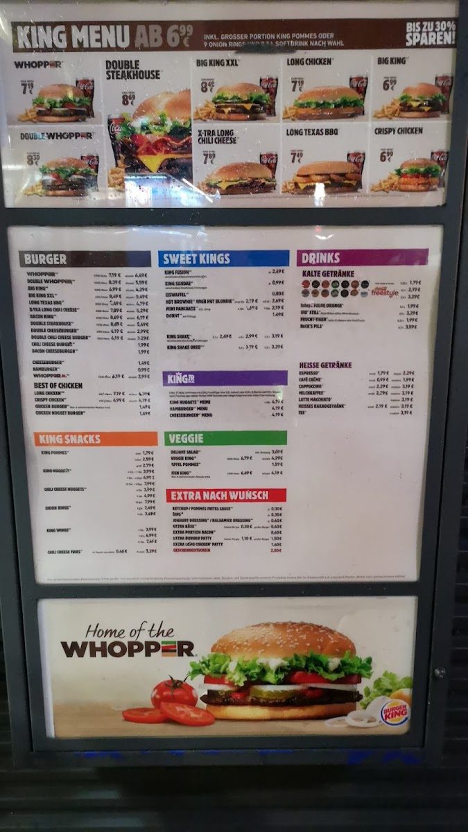 Burger King Villingen-Schwenningen Photo Menu 1