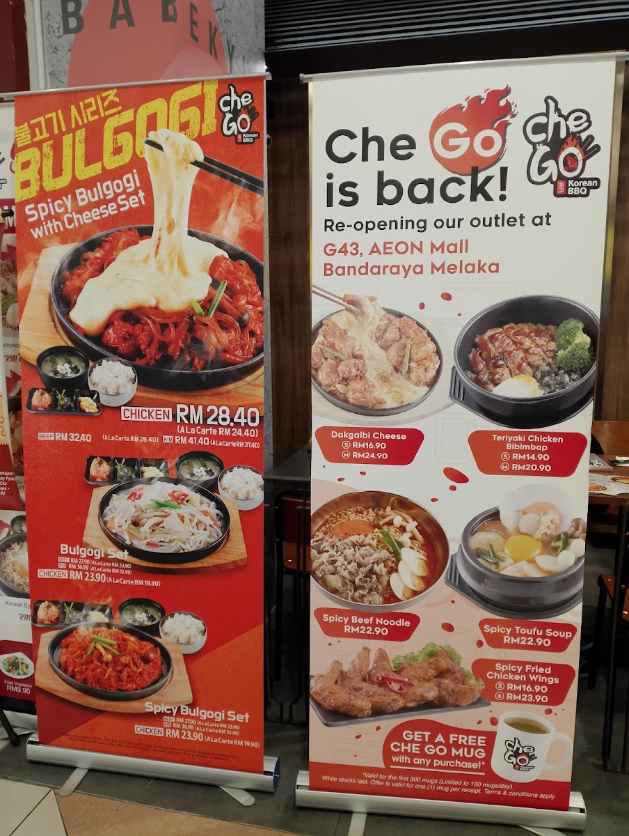 CHE GO Korean BBQ AEON Bandaraya Melaka Photo Menu 3