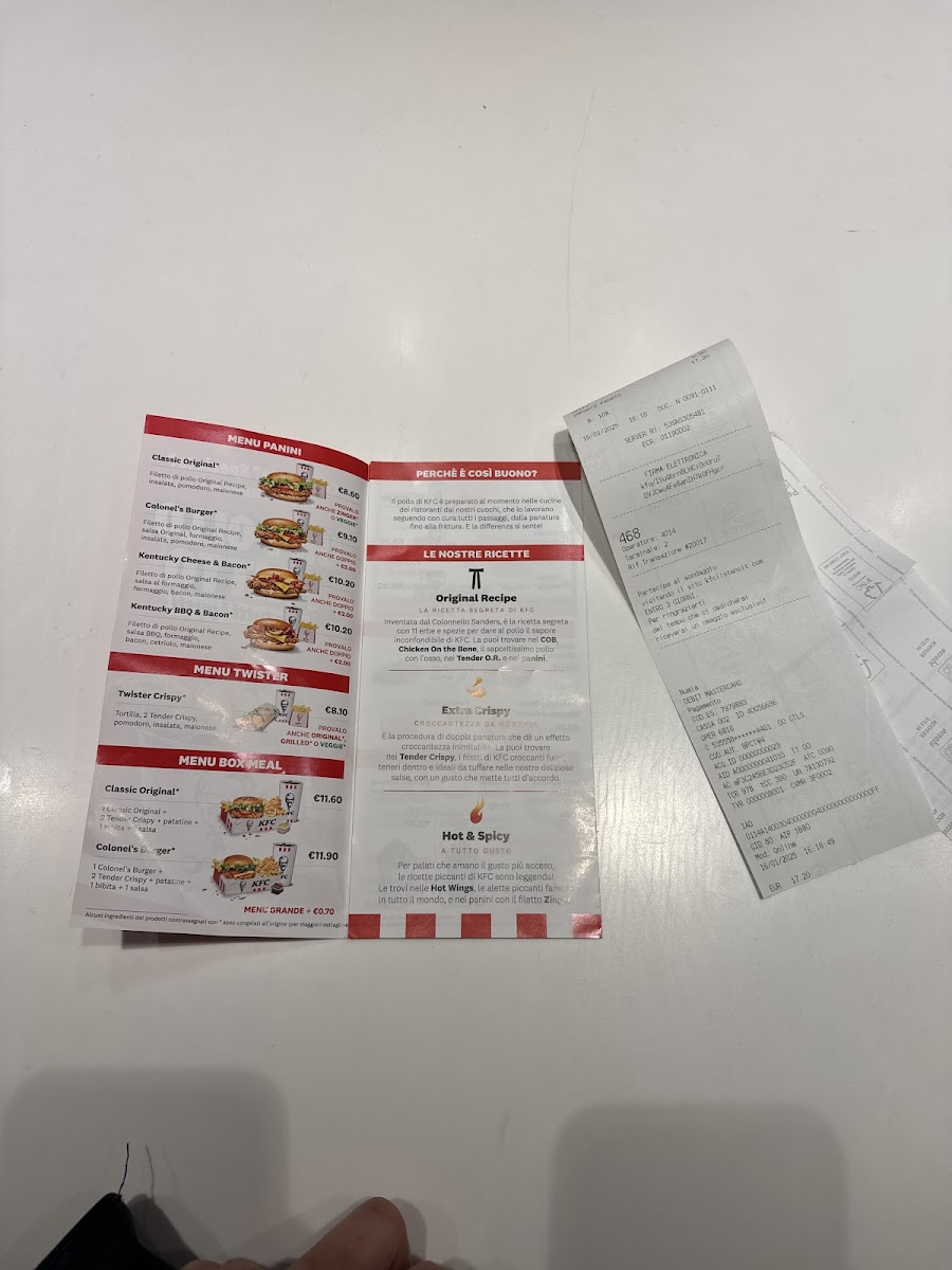 KFC Photo Menu 2