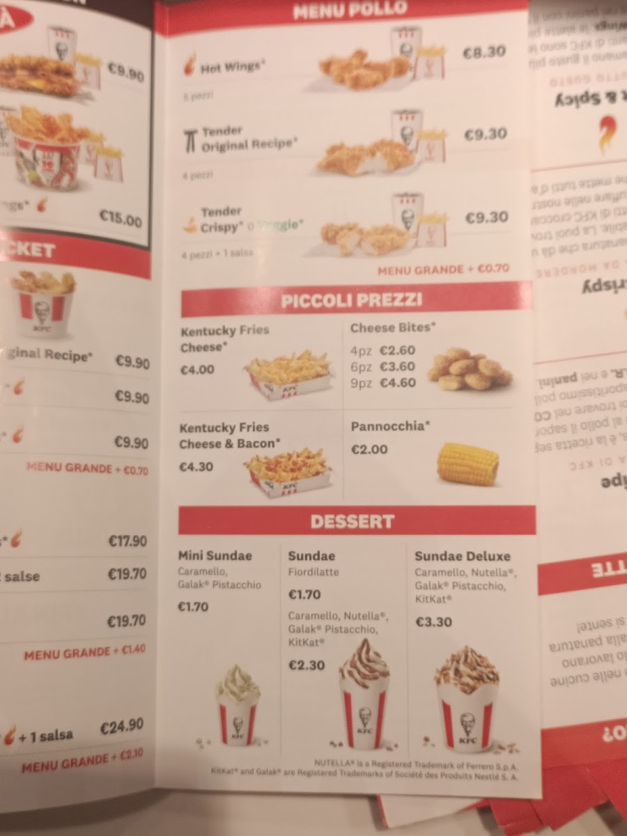 KFC Photo Menu 5