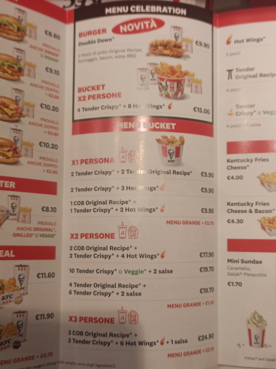 KFC Photo Menu 6