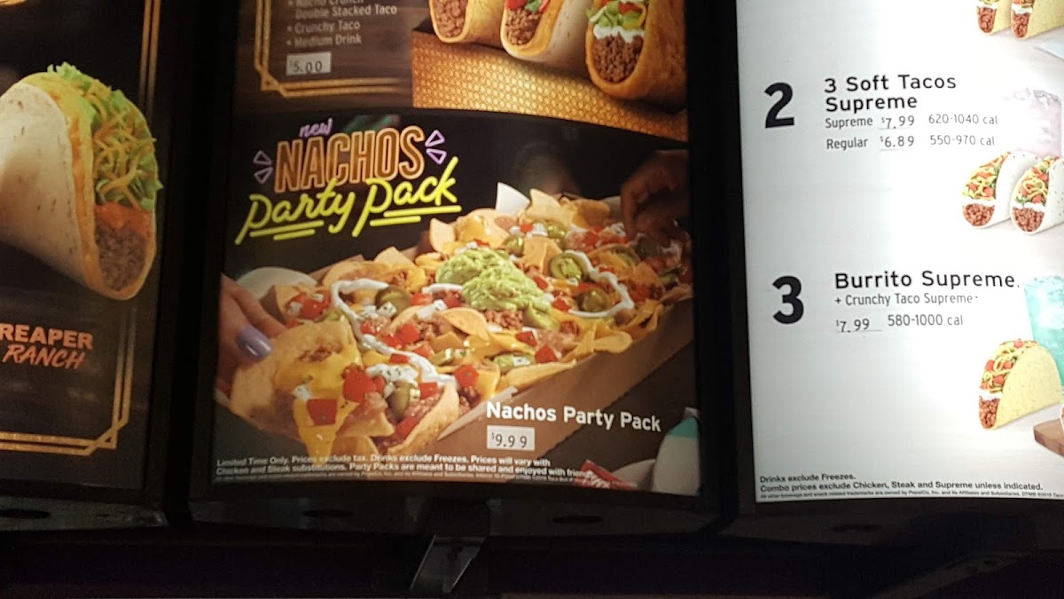 Taco Bell Photo Menu 1