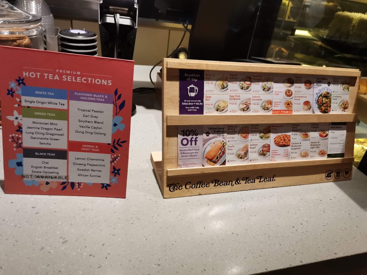 The Coffee Bean & Tea Leaf Photo Menu 1