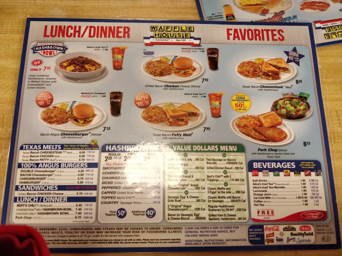 Waffle House Photo Menu 2