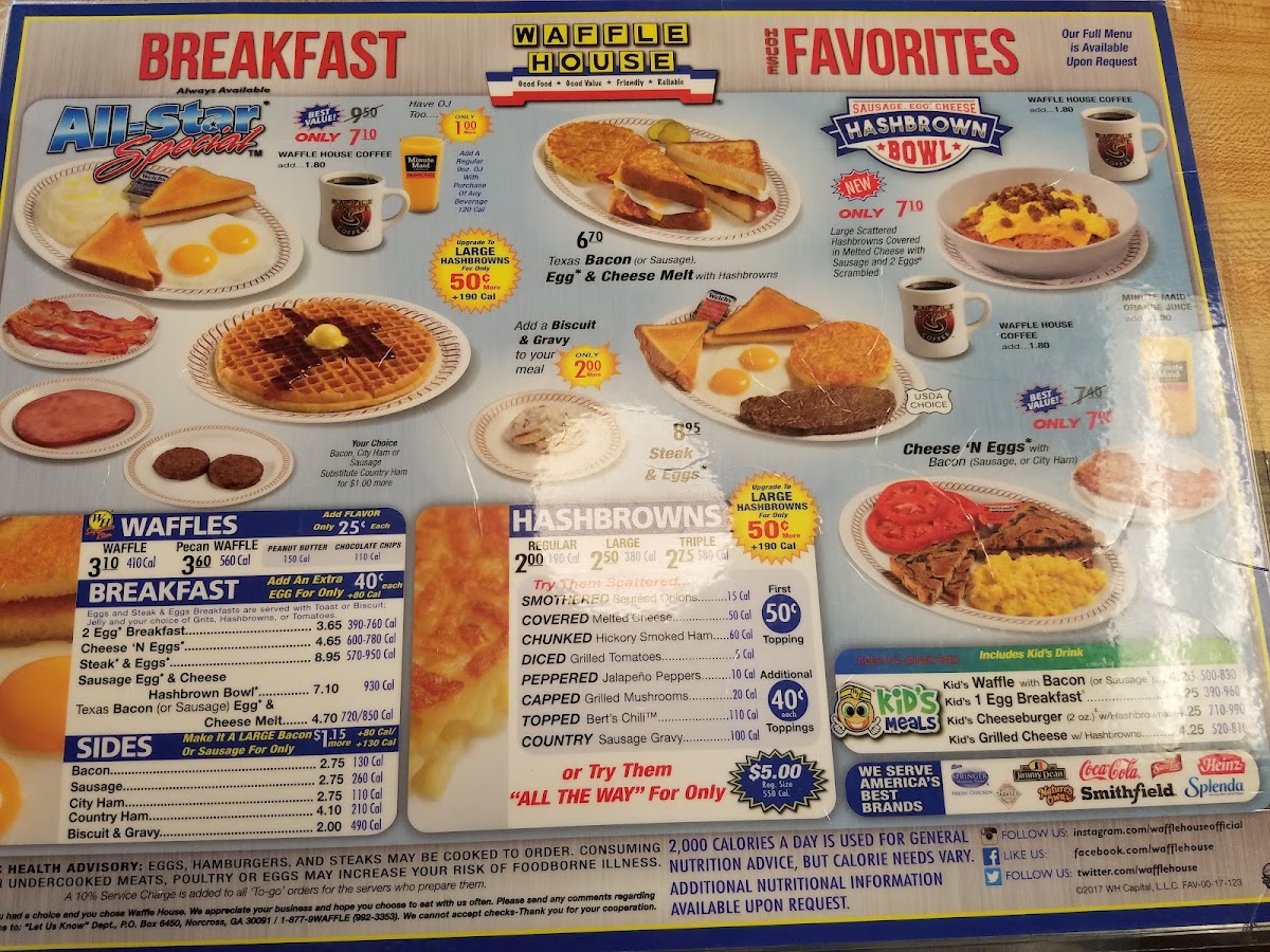 Waffle House Photo Menu 3