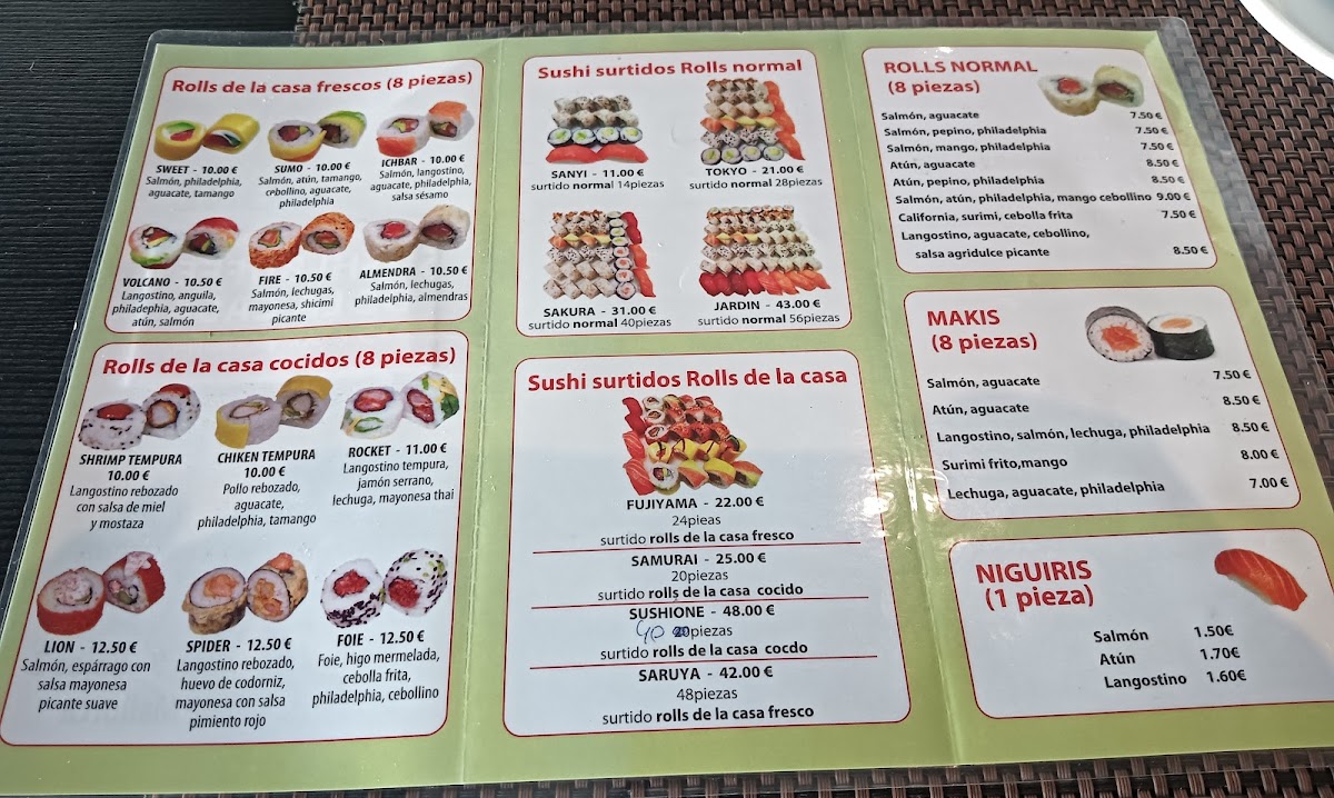 Sushi One Photo Menu 1