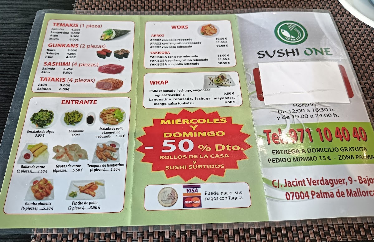 Sushi One Photo Menu 2