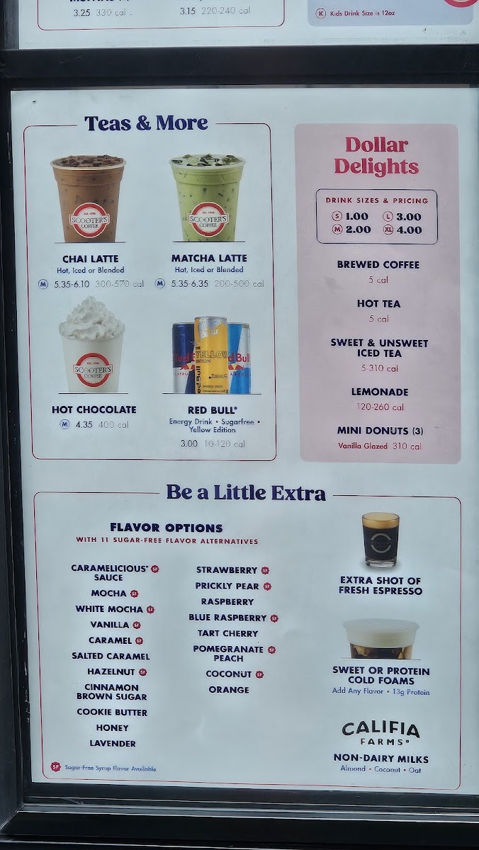 Scooter's Coffee Photo Menu 4