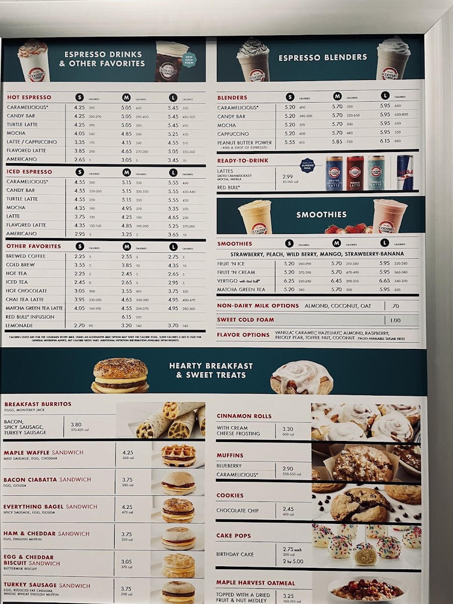Scooter's Coffee Photo Menu 8