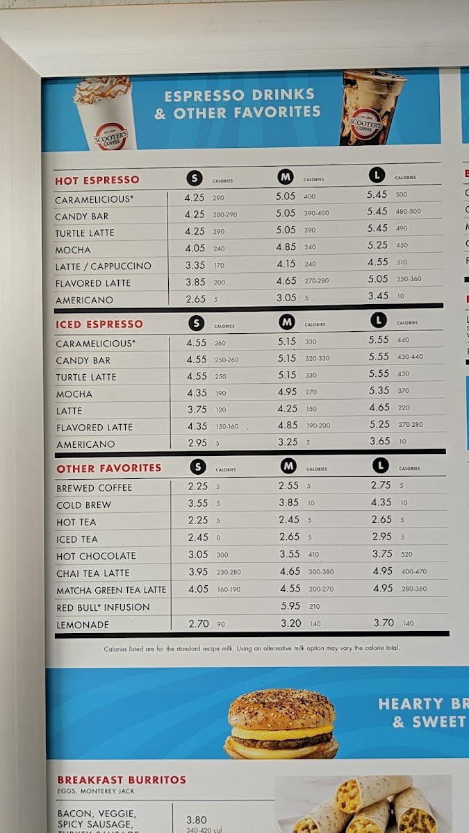 Scooter's Coffee Photo Menu 9
