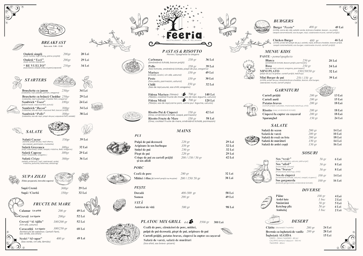 Feeria Restaurant Photo Menu 1
