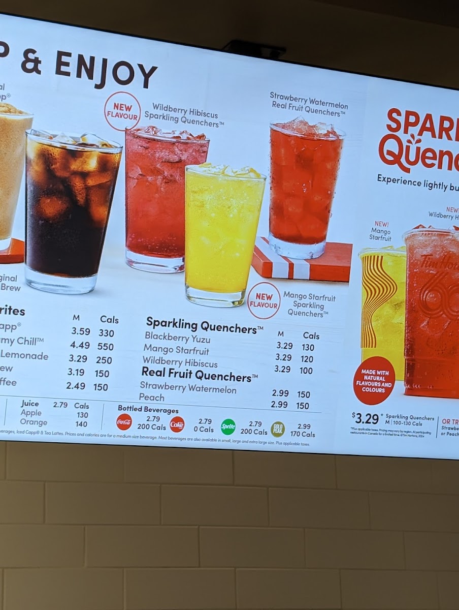 Tim Hortons Photo Menu 1