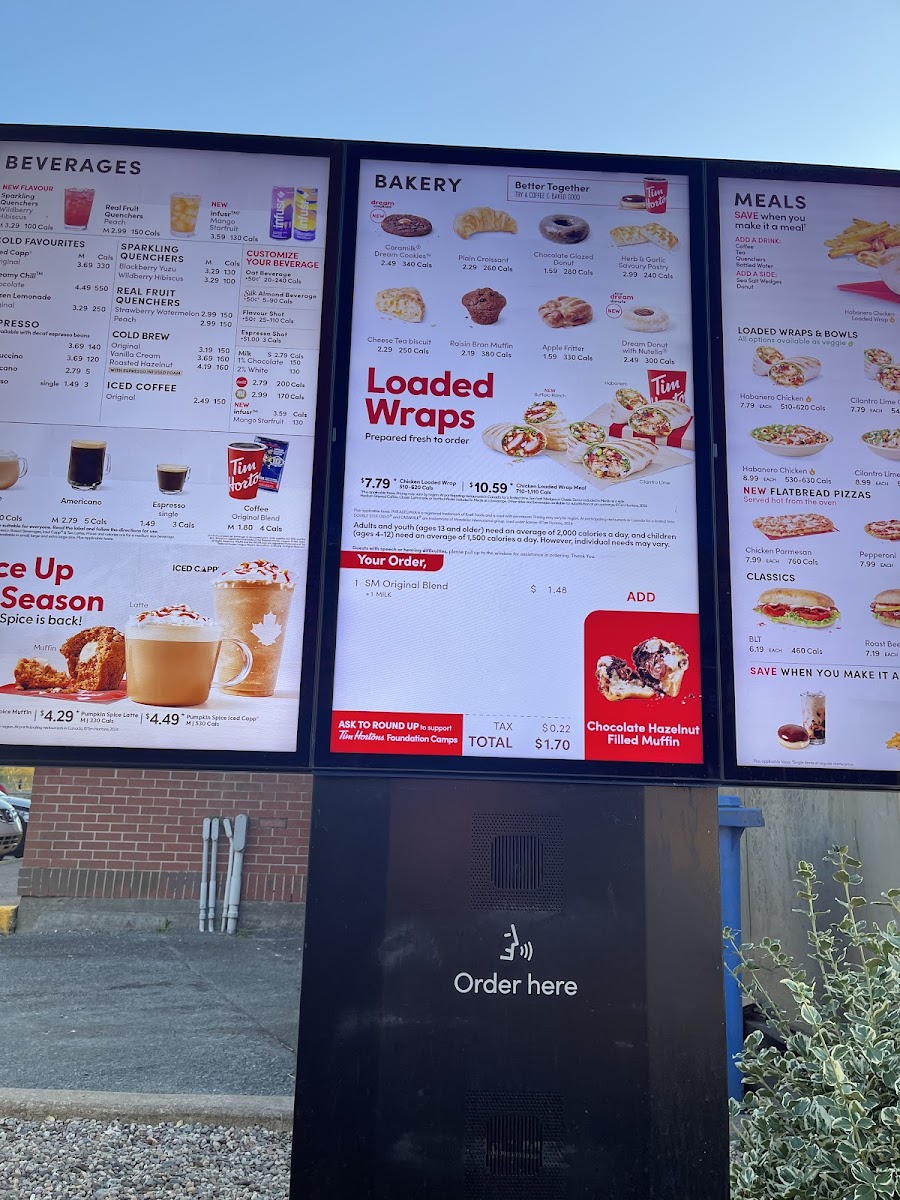 Tim Hortons Photo Menu 2
