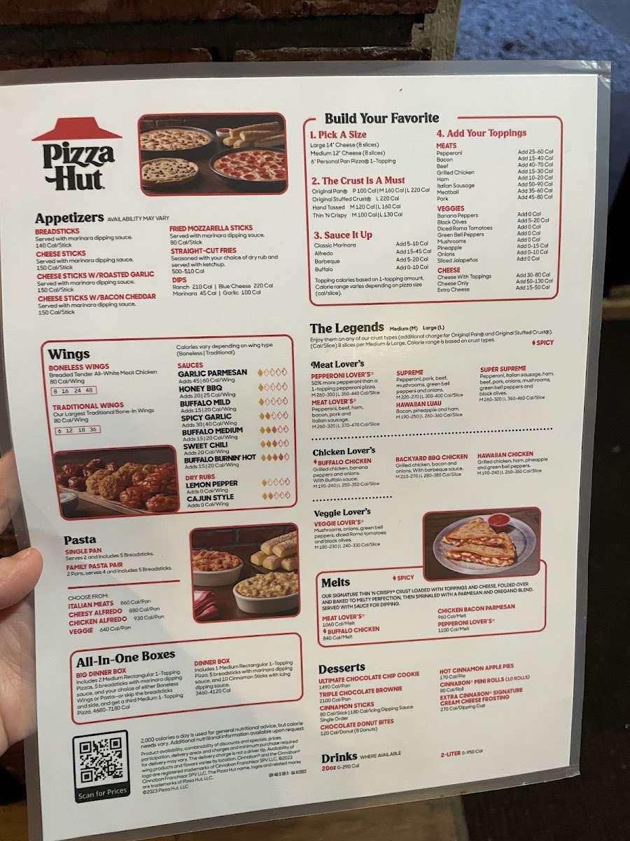 Pizza Hut Photo Menu 1