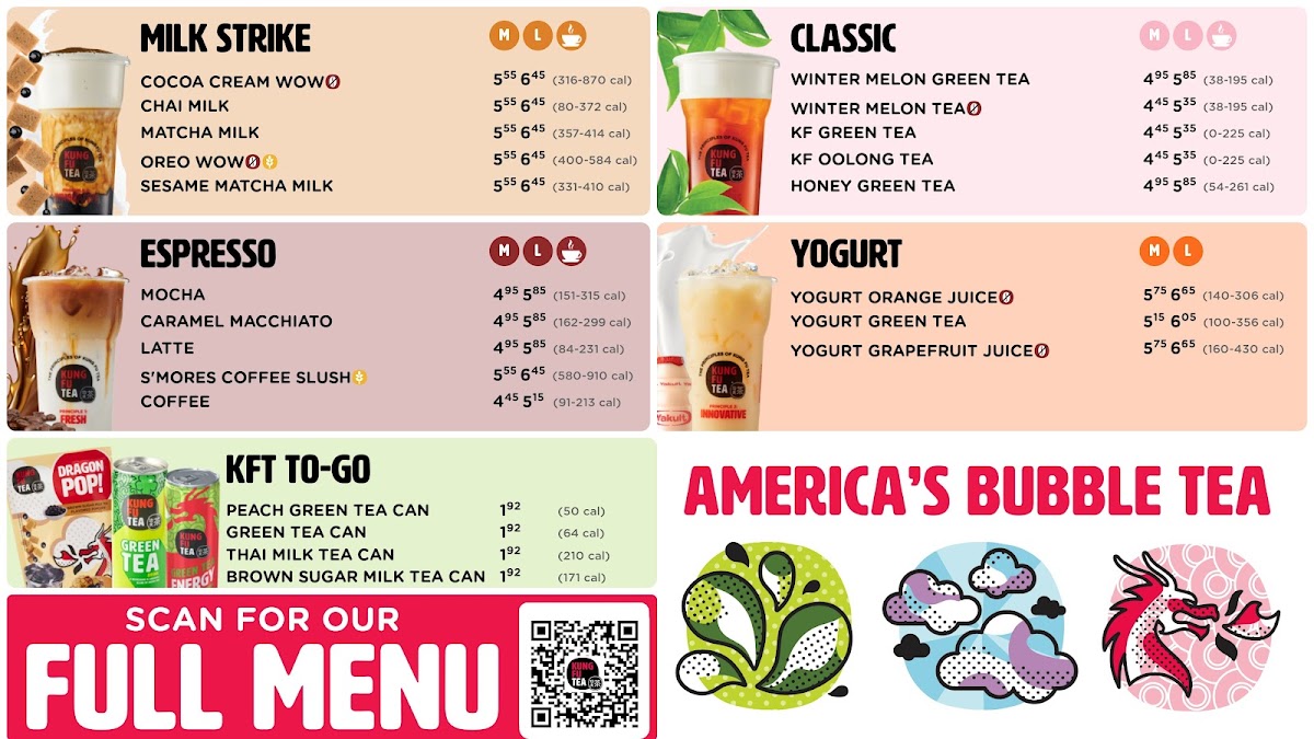 KUNG FU TEA Photo Menu 1