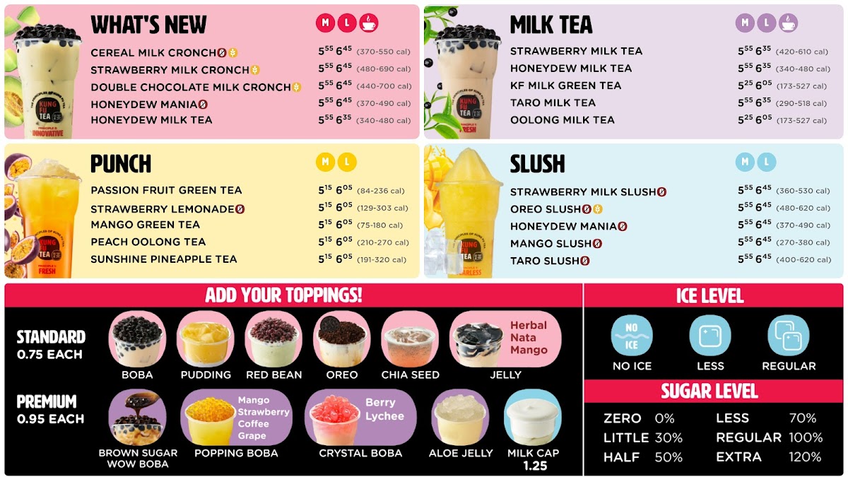 KUNG FU TEA Photo Menu 2