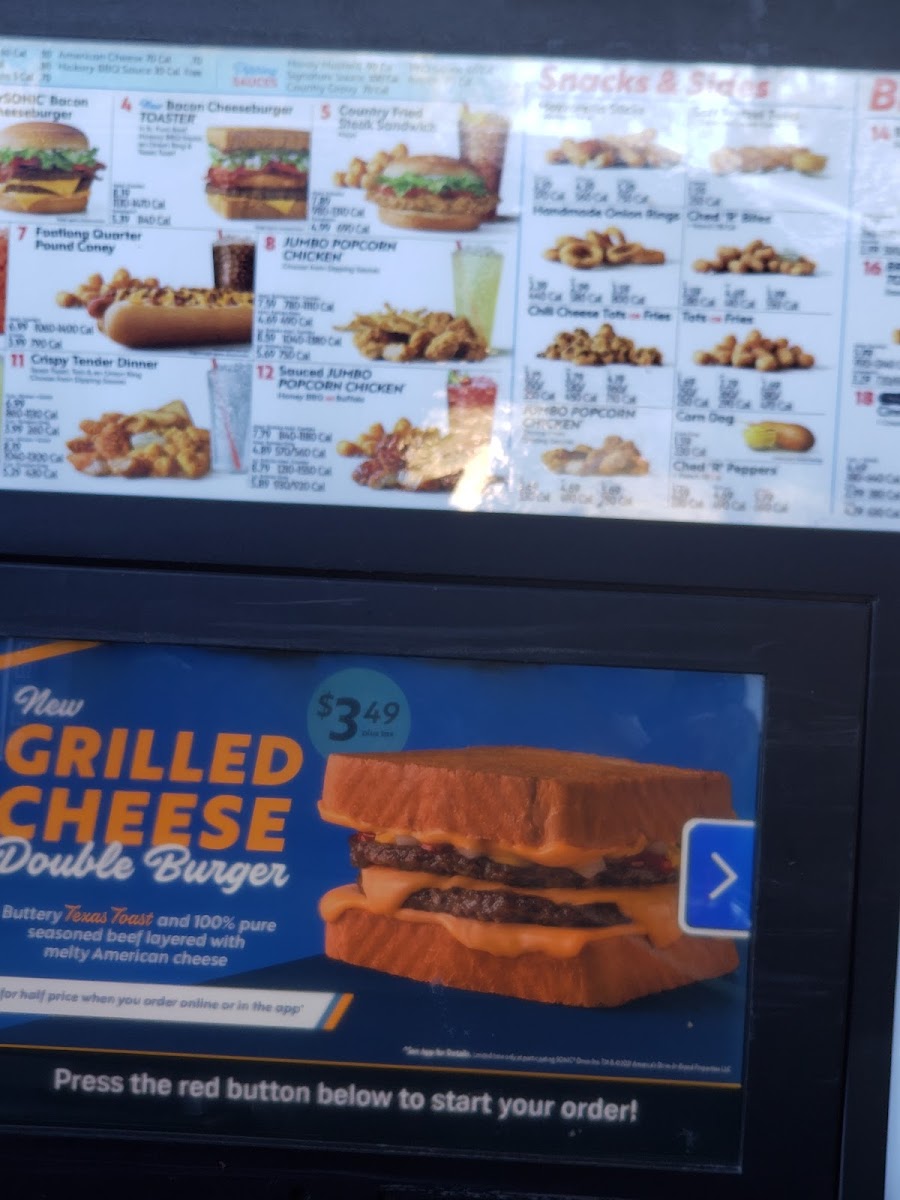 Sonic Drive-In Photo Menu 6