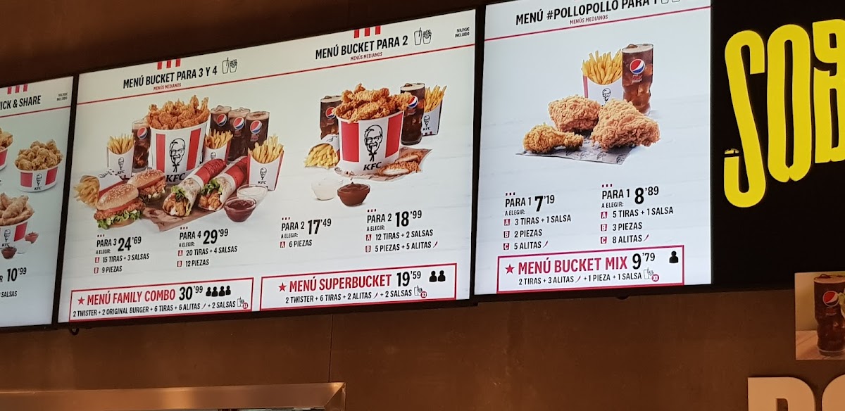 KFC Photo Menu 1