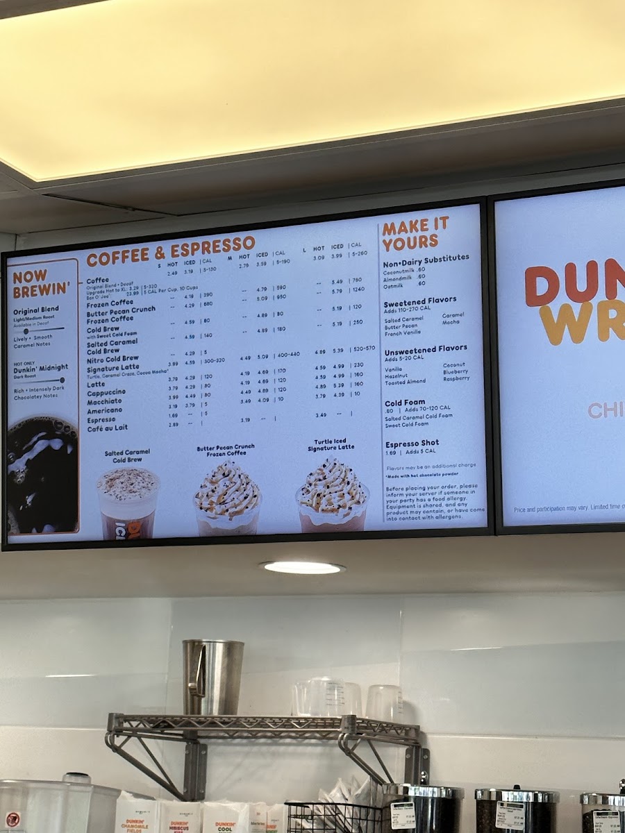 Dunkin' Photo Menu 1