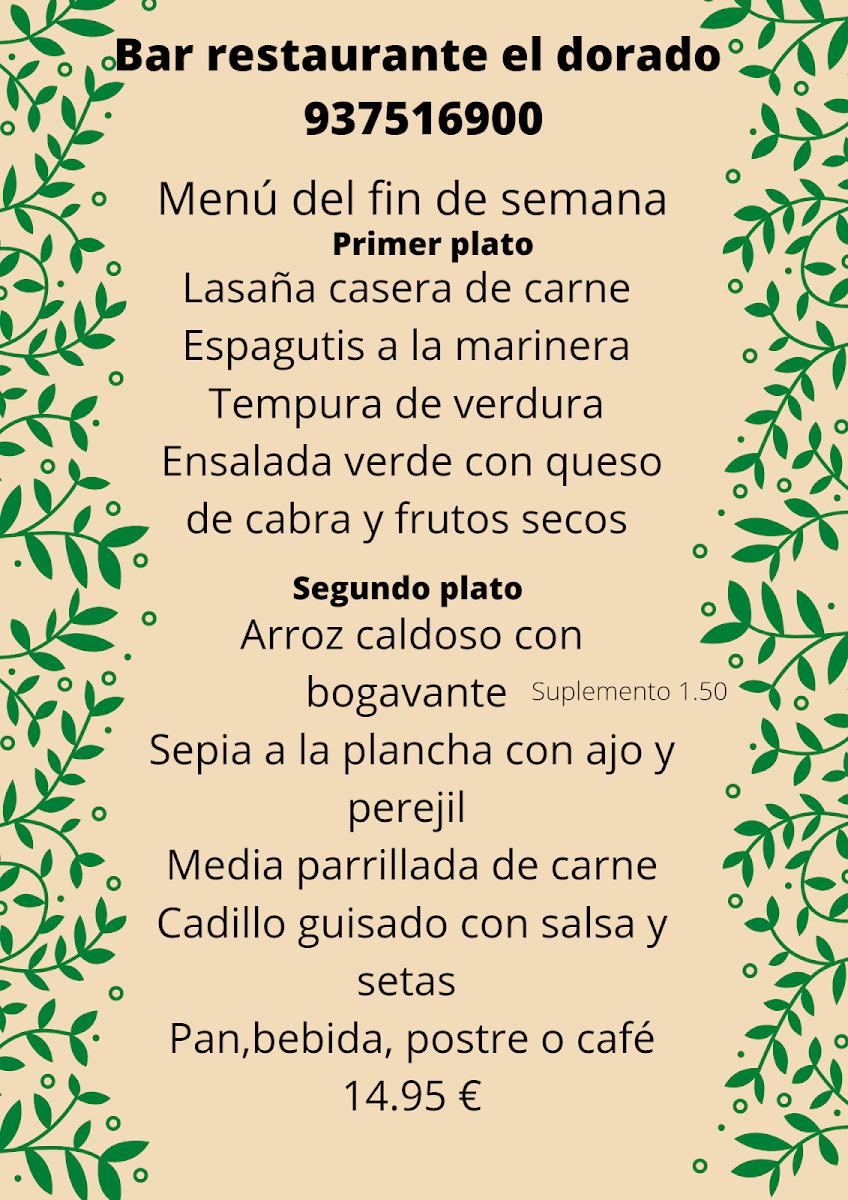 El Dorado Photo Menu 3