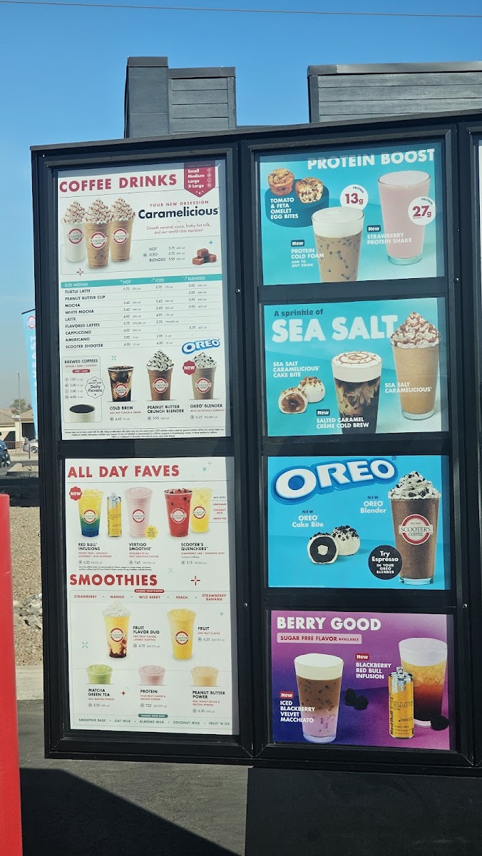 Scooter's Coffee Photo Menu 1