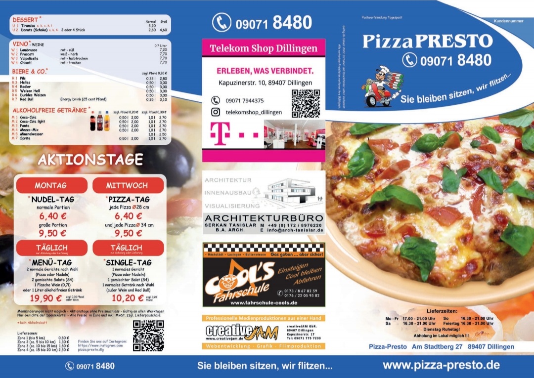 Pizza-Presto Photo Menu 7