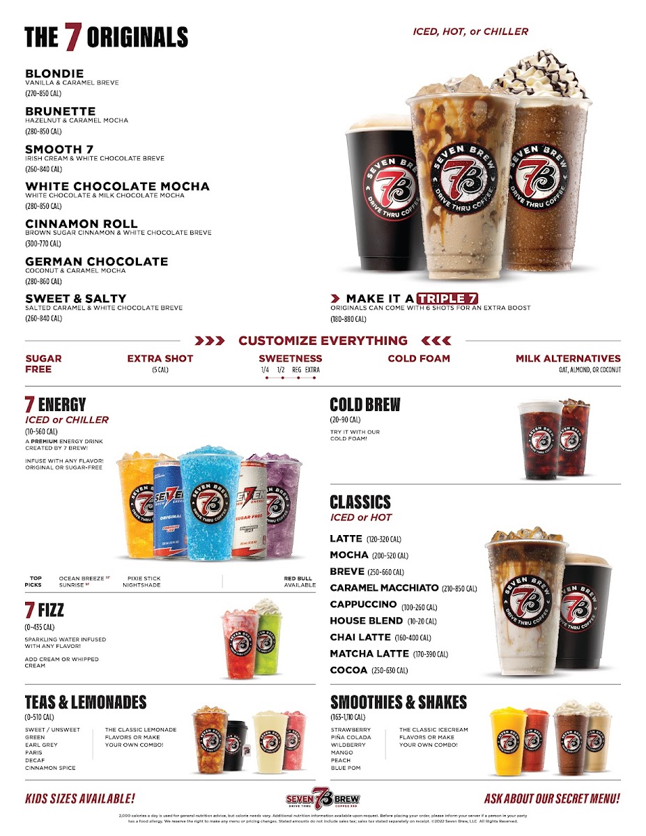 7 Brew Coffee Photo Menu 2