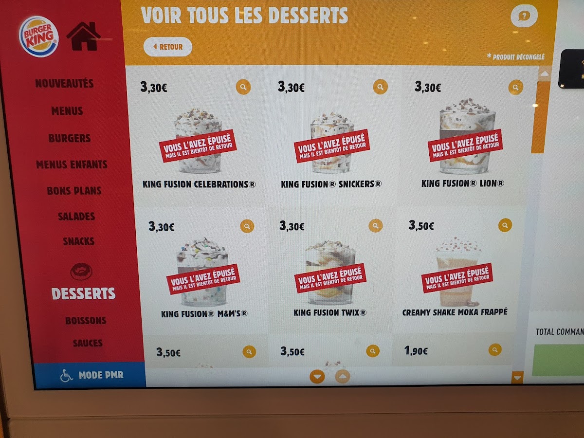 Burger King Photo Menu 2